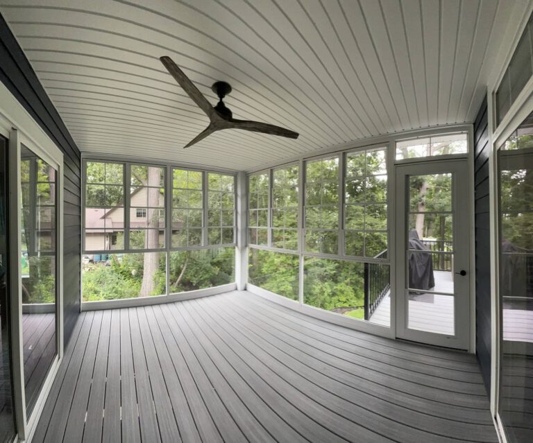 Eze Breeze Patio Enclosure with Westbury Glass Railing