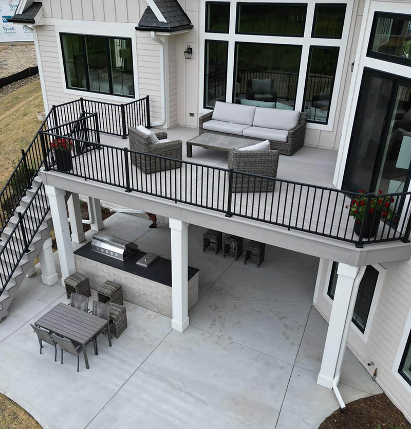 Under Deck Drainage System Installation Our under-deck drainage systems are designed to keep the area beneath your deck dry and usable year-round.